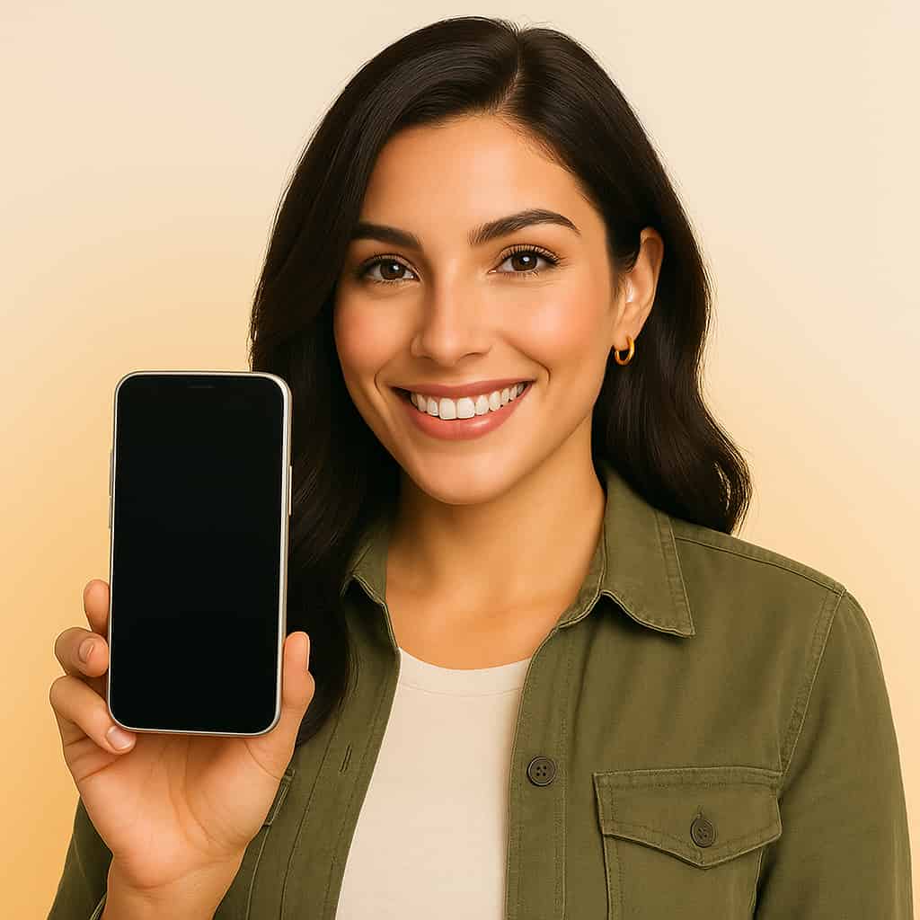 Woman influencer using Claripen